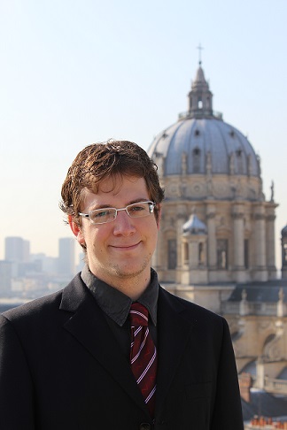 Me in front of the dome of Val-de-Grâce church, Paris